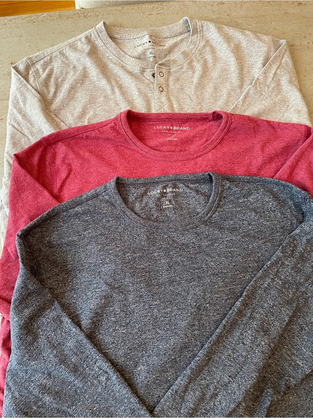 Lucky Brand Men’s t-shirts. Size XL. Sold as a set